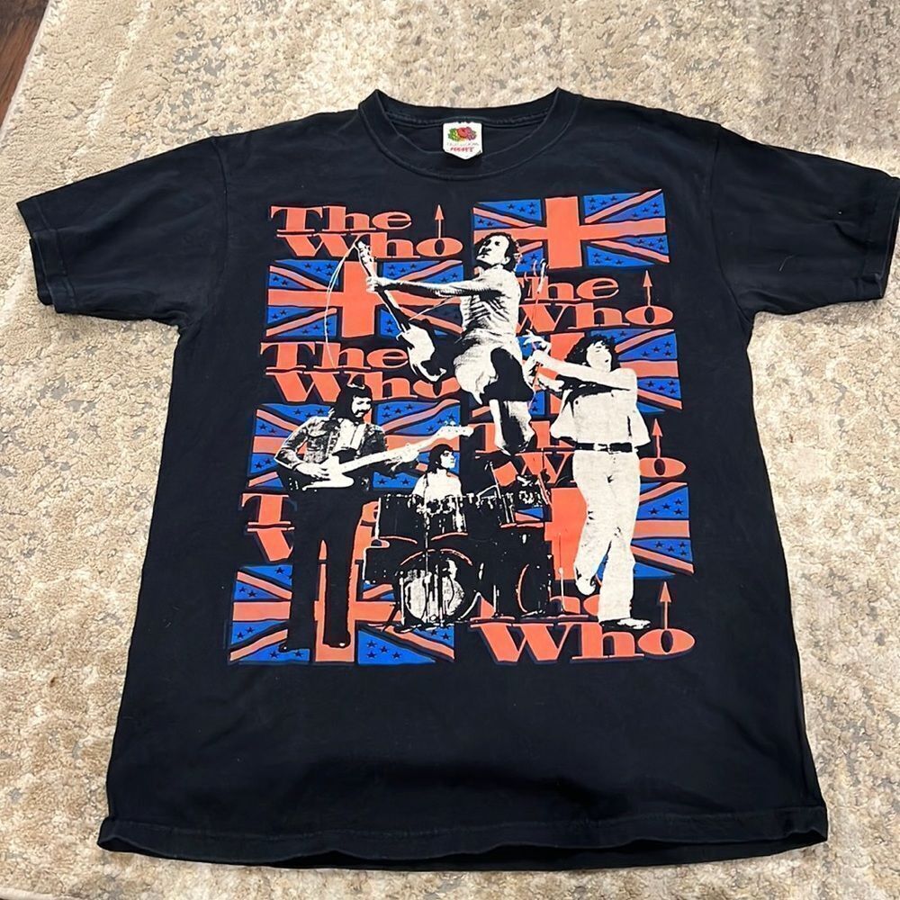 The‎ Who - Black band tee  size  M GUC on Fruit of the loom tag